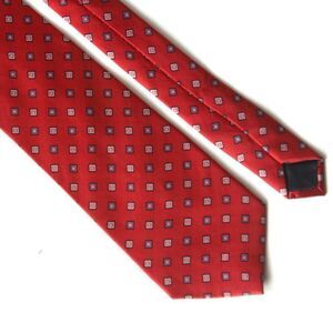New Necktie Red Ornament Silk tie 3 3/4"W x 58"L‎